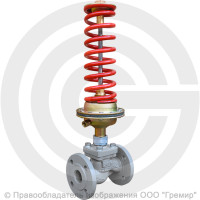 Регулятор давления прямого действия НО "после себя" чугунный фланцевый Ду-32 Ру-16 Kvy=16 м3/ч 0,3-1,2 МПа Энерготехномаш УРРД-НО-РД