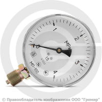 Манометр радиальный диаметр 100мм 0-40 кгс/см2 (0-4,0 МПа) G1/2" МТ-100 Багория