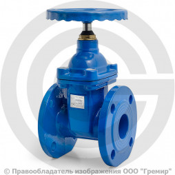 Задвижка чугунная фланцевая Ду-50 Ру-16 (Т<120°С) гайка чугун 30ч39р Китай