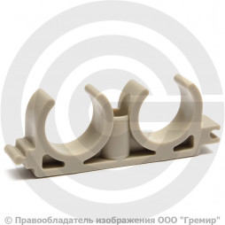 Опора PP-R двойная серая Дн 20 VALFEX