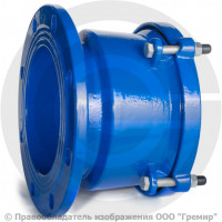 Патрубок фланец-раструб компенсационный ПФРк Ду-250 (L=264 - 288) Патрубок фланец-раструб компенсационный ПФРк Ду-250 (L=264 - 288)