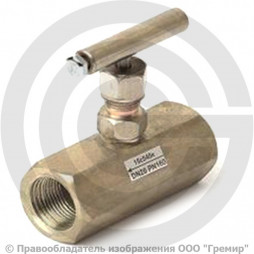 Клапан запорный игольчатый (вентиль) стальной муфтовый Ду-20 (3/4") Ру-16 ВР (ВН) (Т<300°С) 15с54бк1