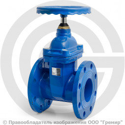 Задвижка чугунная фланцевая Ду-80 Ру-16 (Т<120°С) гайка чугун 30ч39р Китай