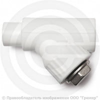 Фильтр PP-R сетчатый белый Дн 32 45гр внутренняя-наружная пайка VALFEX Фильтр PP-R сетчатый белый Дн 32 45гр внутренняя-наружная пайка VALFEX