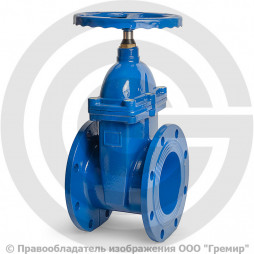 Задвижка чугунная фланцевая Ду-150 Ру-16 (Т<120°С) гайка чугун 30ч39р Китай