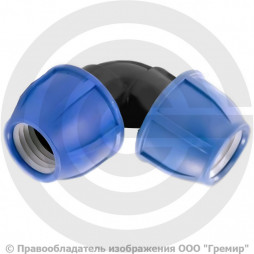 Отвод ПЭ компрессионный переходной Дн 32-25 90гр Ру-16 RTP (РосТурПласт)