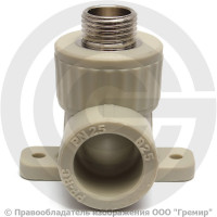 Водорозетка PP-R серая НР (НАР) Дн 20-1/2" Wavin Ekoplastik