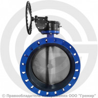 Затвор чугунный поворотный фланцевый с редуктором Ду-600 Ру-10/16 EPDM с чугунным диском Benarmo