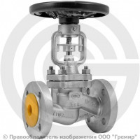 Клапан запорный нержавеющий фланцевый Ду-65 Ру-40 (Т<400°С) сильфонный KV35 Гранвент Клапан запорный нержавеющий фланцевый Ду-65 Ру-40 (Т<400°С) сильфонный KV35 Гранвент