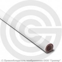 Труба PP-R белая армированная стекловолокном Дн 32х4,4 Pn-20 SDR7,4 (Т<90°С) L=4м VALFEX