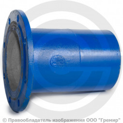 Патрубок фланец-гладкий конец ПФГ Ду-100 (L=1200) ВЧШГ с ЦПП цинк+AL ГОСТ ISO 2531-2012
