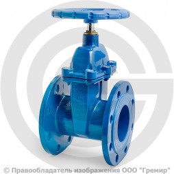 Задвижка чугунная фланцевая Ду-125 Ру-16 (Т<120°С) гайка чугун 30ч39р Китай