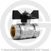 Кран латунный Ду-15 (1/2") Ру-40 ВР (ВН) муфтовый никель бабочка LD Pride 47.15.В-В.Б. Кран латунный Ду-15 (1/2") Ру-40 ВР (ВН) муфтовый никель бабочка LD Pride 47.15.В-В.Б.