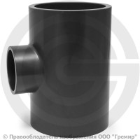 Тройник ПВХ клеевой серый переходной Дн 110-63 90гр Ру-16 напорный Aquaviva Тройник ПВХ клеевой серый переходной Дн 110-63 90гр Ру-16 напорный Aquaviva