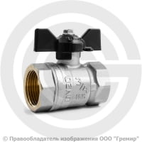 Кран латунный Ду-20 (3/4") Ру-40 ВР (ВН) муфтовый никель бабочка LD Pride 47.20.В-В.Б. Кран латунный Ду-20 (3/4") Ру-40 ВР (ВН) муфтовый никель бабочка LD Pride 47.20.В-В.Б.