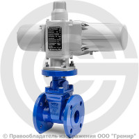Задвижка чугунная фланцевая Ду-50 Ру-16 (Т<120°С) 30ч939р с электроприводом (380 В)