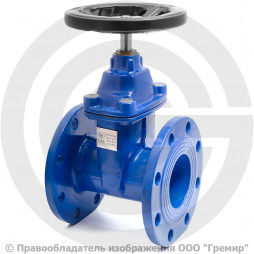 Задвижка чугунная фланцевая Ду-65 Ру-16 (Т<120°С) гайка чугун 30ч39р Китай