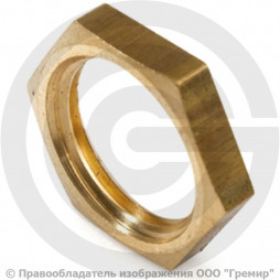Контргайка латунная ВР (ВН) Ду-4 (1/8") STOUT