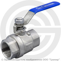 Кран нержавеющий Ду-8 (1/4") Ру-63 ВР (ВН) L=50мм полнопроходной Benarmo