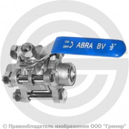 Кран нержавеющий AISI 316 (CF8M) под приварку Ду-40 (1 1/2") Ру-40 ABRA BV61A-Q61F-1000-3A