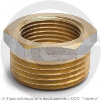 Футорка латунная ВР-НР (ВН-НАР) Ду 25-32 (1"- 1 1/4") никель Aquasfera