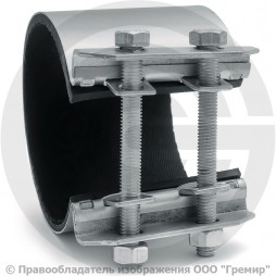 Хомут ремонтный односторонний оцинкованный Ду-125 (Дн 130-139) L=162мм Сансфера