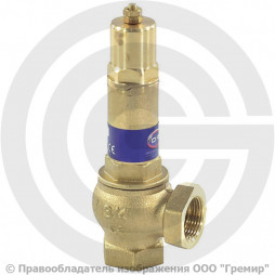 Клапан предохранительный пружинный латунный Ду 32-32 (G1 1/4"-G1 1/4") ВР (ВН) Рн=0.5...16бар (Т<150°С) 1832 OR