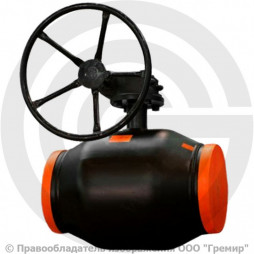 Кран стальной под приварку с редуктором Ду-350 Ру-25 L=824мм АДЛ КШТ.12.350.25