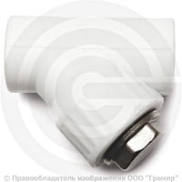 Фильтр PP-R сетчатый белый Дн 25 45гр внутренняя пайка RTP (РосТурПласт)