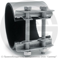 Хомут ремонтный односторонний оцинкованный Ду-125 (Дн 130-139) L=250мм Сансфера