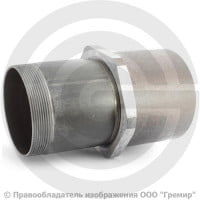 Сгон в сборе стальной L=180мм Ду-80 (3") в комплекте со стальной муфтой и контргайкой КАЗ