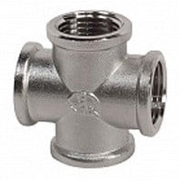 Крестовина латунная ВР (ВН) Ду-20 (3/4") никель SantechSystems