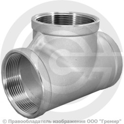 Тройник муфтовый резьбовой нержавеющий AISI 316 ВР (ВН) Ду-6 (1/8")