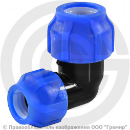 Отвод ПЭ компрессионный Дн 20 90гр ТПК-АКВА