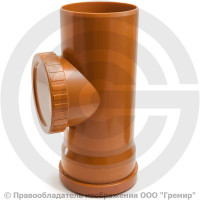 Ревизия НПВХ (ПВХ) коричневая Дн 110 б/нап в комплекте с крышкой Aquaviva Ревизия НПВХ (ПВХ) коричневая Дн 110 б/нап в комплекте с крышкой Aquaviva