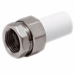 Муфта PP-R комбинированная разъемная белая наружная пайка/ВР Дн 63-2" RTP (РосТурПласт)