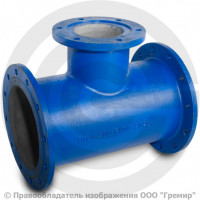 Тройник фланцевый ТФ Ду 350-150 (600-300) ВЧШГ с ЦПП цинк+AL ГОСТ ISO 2531-2012 Тройник фланцевый ТФ Ду 350-150 (600-300) ВЧШГ с ЦПП цинк+AL ГОСТ ISO 2531-2012