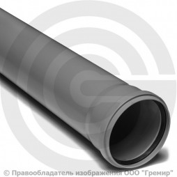 Труба PP-H канализационная серая Дн 110х2,2 безнапорная L=0,25м в/к RTP (РосТурПласт) Пиарком