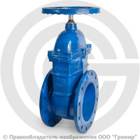Задвижка чугунная фланцевая Ду-250 Ру-16 (Т<120°С) гайка чугун 30ч39р Китай