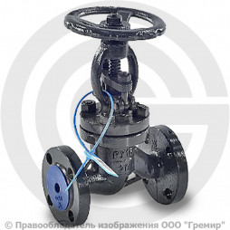 Клапан запорный стальной фланцевый Ду-150 Ру-16 (Т<425°С) 15с65нж Китай