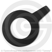 Прокладка фланцевая резиновая ТМКЩ Ду-65 Ру 10-40 (126х75х5) 5 мм с ушком исп.А ГОСТ 15180-86