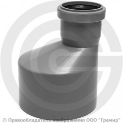 Переход PP-H эксцентрический серый Дн 110-50 б/нап в/к VALFEX