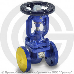 Клапан запорный стальной фланцевый Ду-20 Ру-40 (Т<400°С) сильфонный 234F Zetkama