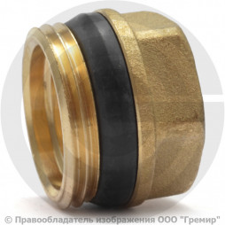 Переход латунный (переходник) НР-ВР (НАР-ВН) Ду 32-20 (1 1/4"-3/4") с герметичной прокладкой Giacomini