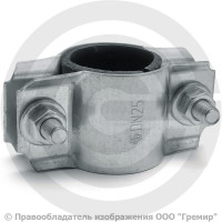 Хомут ремонтный двухсторонний оцинкованный Ду-25 (Дн 32-33,5) L=40мм ККАЗ