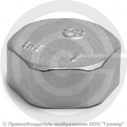 Заглушка латунная ВР (ВН) Ду-40 (1 1/2") никель Aquasfera