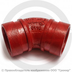 Отвод (колено) 45 градусов под муфту грувлок Ду-40 (Дн 48) Ру-25 XGQT04