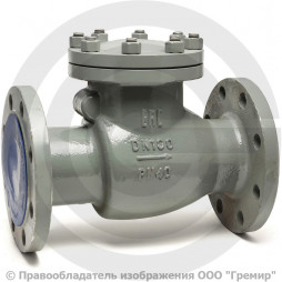 Клапан обратный поворотный стальной фланцевый Ду-200 Ру-16 19с76нж