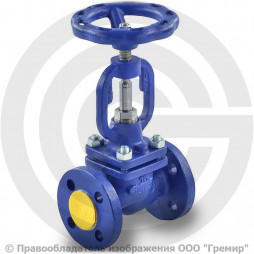 Клапан запорный стальной фланцевый Ду-200 Ру-40 (Т<400°С) сальниковый 215F Zetkama