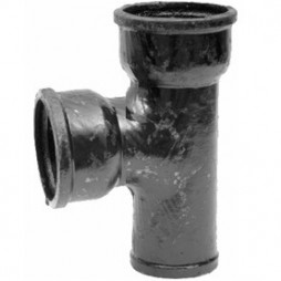 Тройник чугунный канализационный прямой Ду 50-50 90гр б/н ГОСТ 6942-98 Завод Универсал